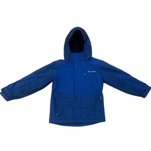Columbia Blue Hooded Jacket Boys size S (8)